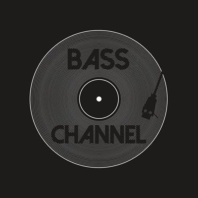 Logo Bass Channel Schallplattenspieler schwarz