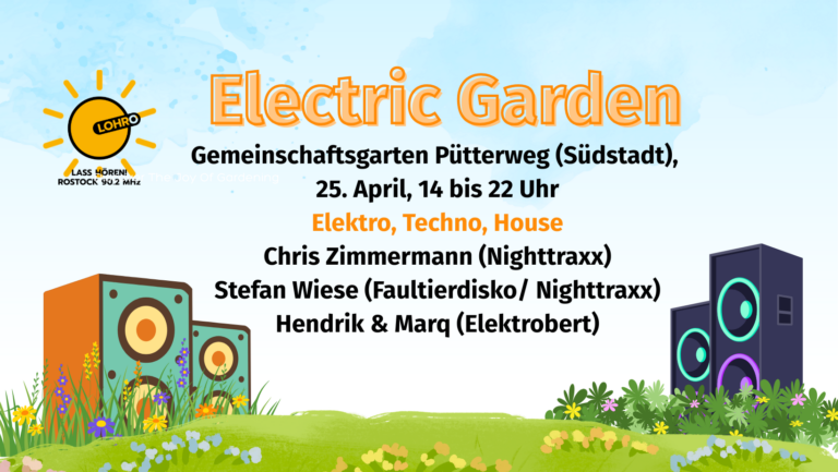 Text, Boxen im Garten